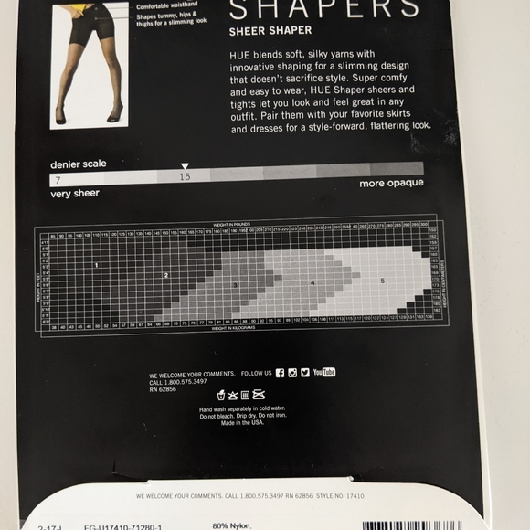 SOLD Size 1 Shaper Pantyhose in Misty Beige - Picture 2 of 2